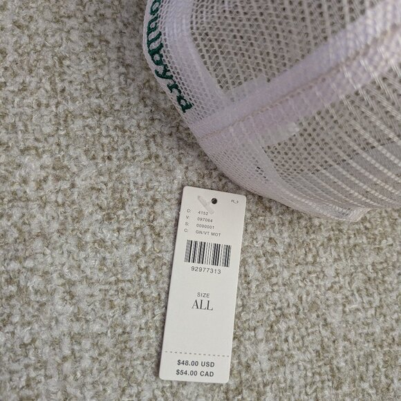 Anthropologie Green and Cream Trucker Hat - Picture 4 of 4
